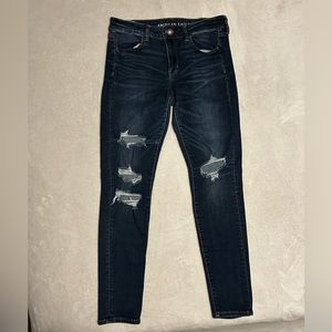 ❌SOLD❌GUC American Eagle Jeggings Destroyed size 12 long